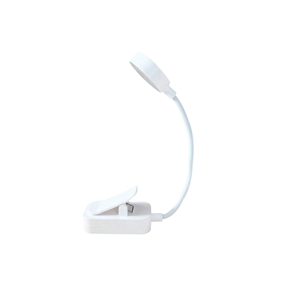 Runtowo LED Clip on Book Light Portable Reading Light Battery Powered 3 Color Eye Protection Stepless Dimmable Mini Desk Lamp